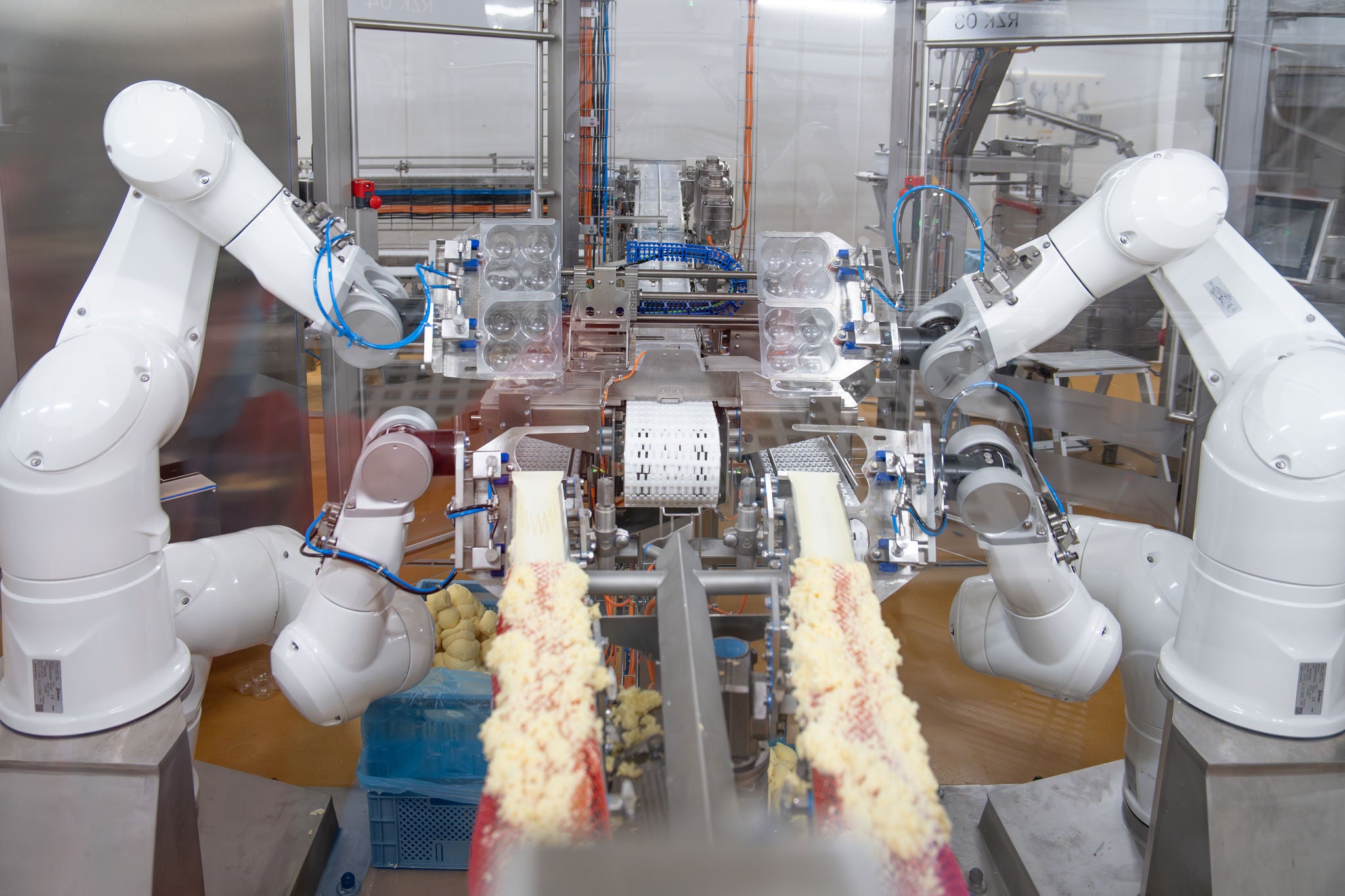 Stericlean robots package potato dumplings | Stäubli