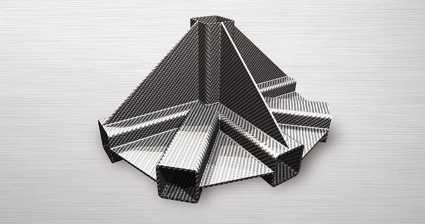3D assembly of carbon fibre-reinforced plastic