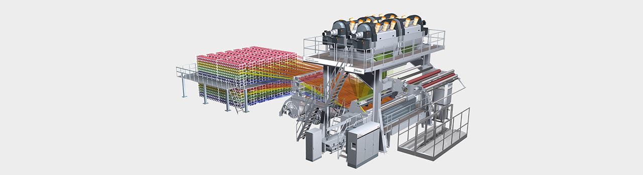 Sistema per la tessitura di tappeti ALPHA 500 XHDC per realizzare tappeti ad alta densità.