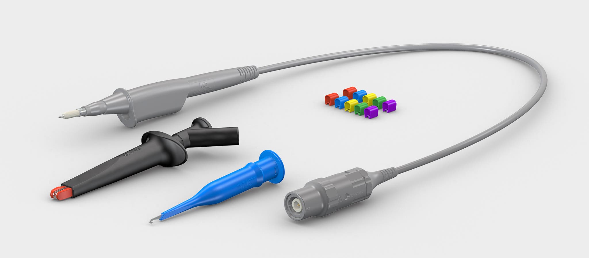 Teaser image with test leads for high-requency measurements