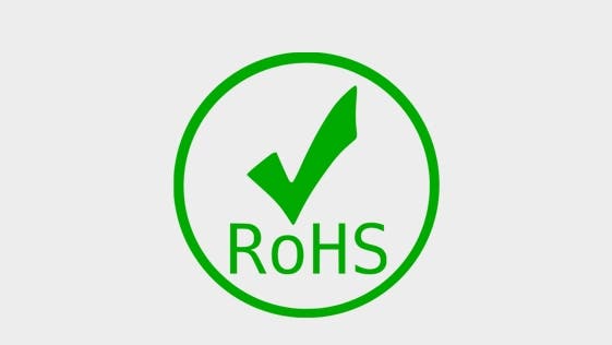 Teaser image with logo for the download center about RoHS certification