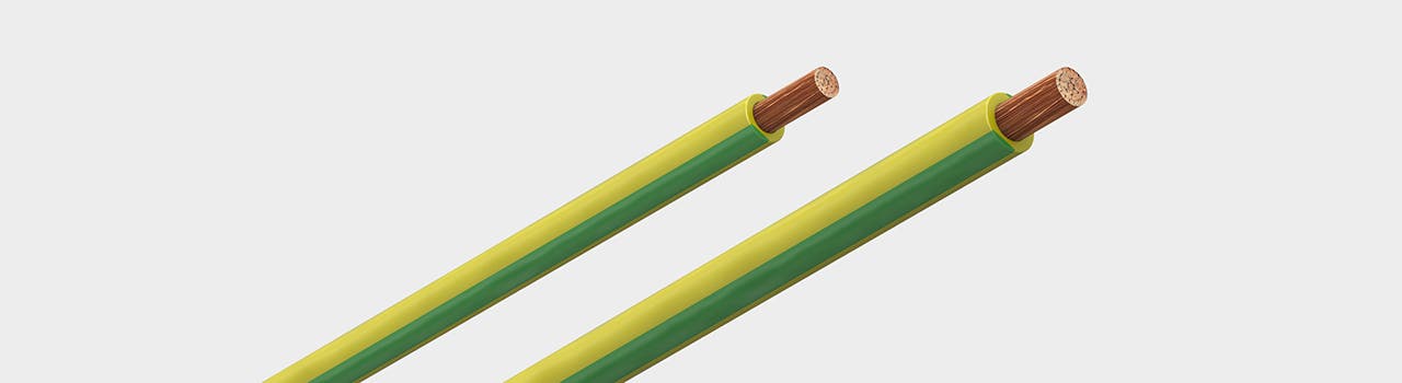 Header image with highly flexible, reinforced PVC insulated stranded FLEXI-S/POAG-HK wire for potential equalization, in the medical engineering field.