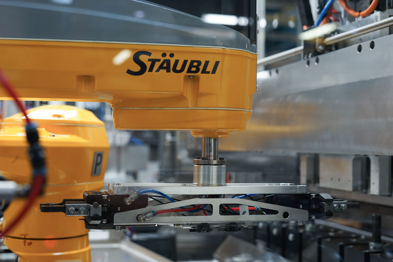 Automated production line for electromagnetic valves