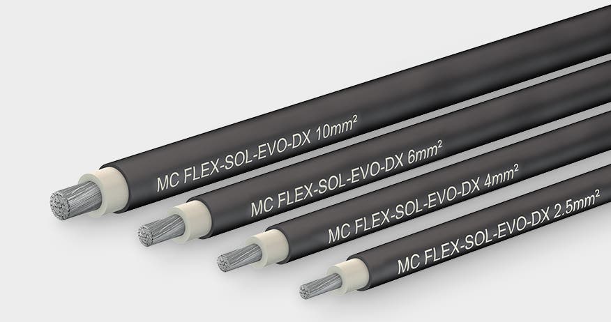 Product image with FLEX-SOL-EVO-DX cable, dedicated to alternative energies.