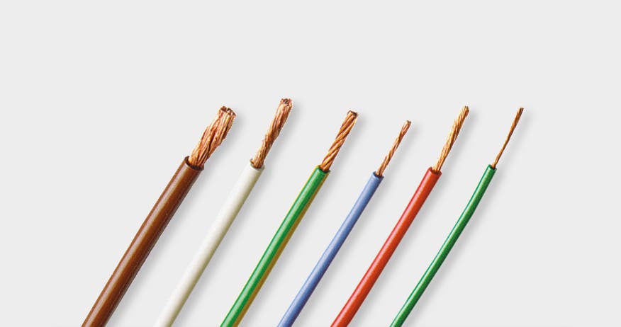 Product image with PVC insulated multistrand wires