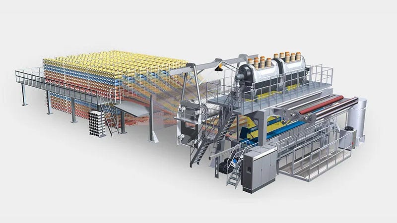 Schönherr carpet weaving machines for single or double-face, pile, loop, or flat carpet for residential, contract and transportation end uses.