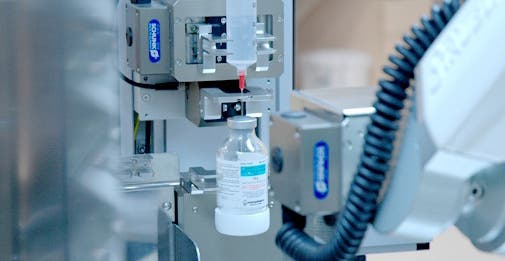 A TX60L Cleanroom robot ensures safe and accurate individual dosing of medication.
