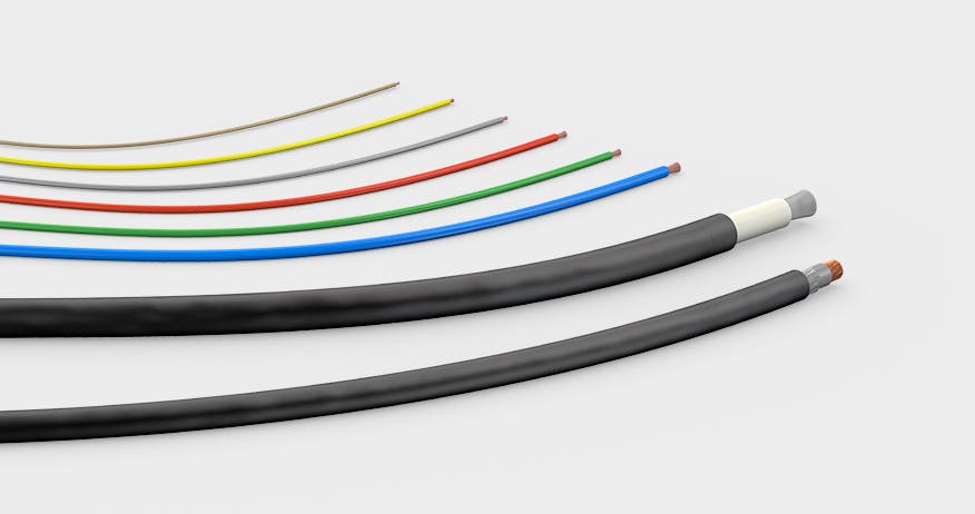 Product image with cables and multi-stranded wires adapted to the latest technical requirements and standards.