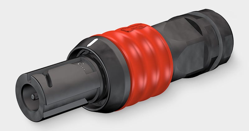 Product image with single-pole round connector, insulated, Ø 21mm with bayonet locking dedicated to insulated connectors 10-21 mm
