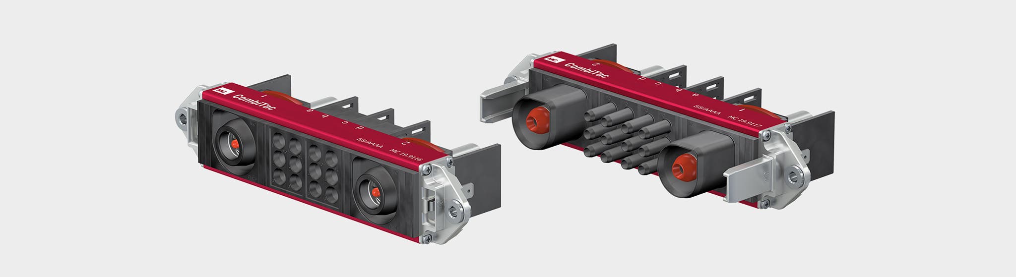 The  battery packs connector CT-HE meet the specific requirements of the railway industry and are particularly suited for the use in railway rolling stock.