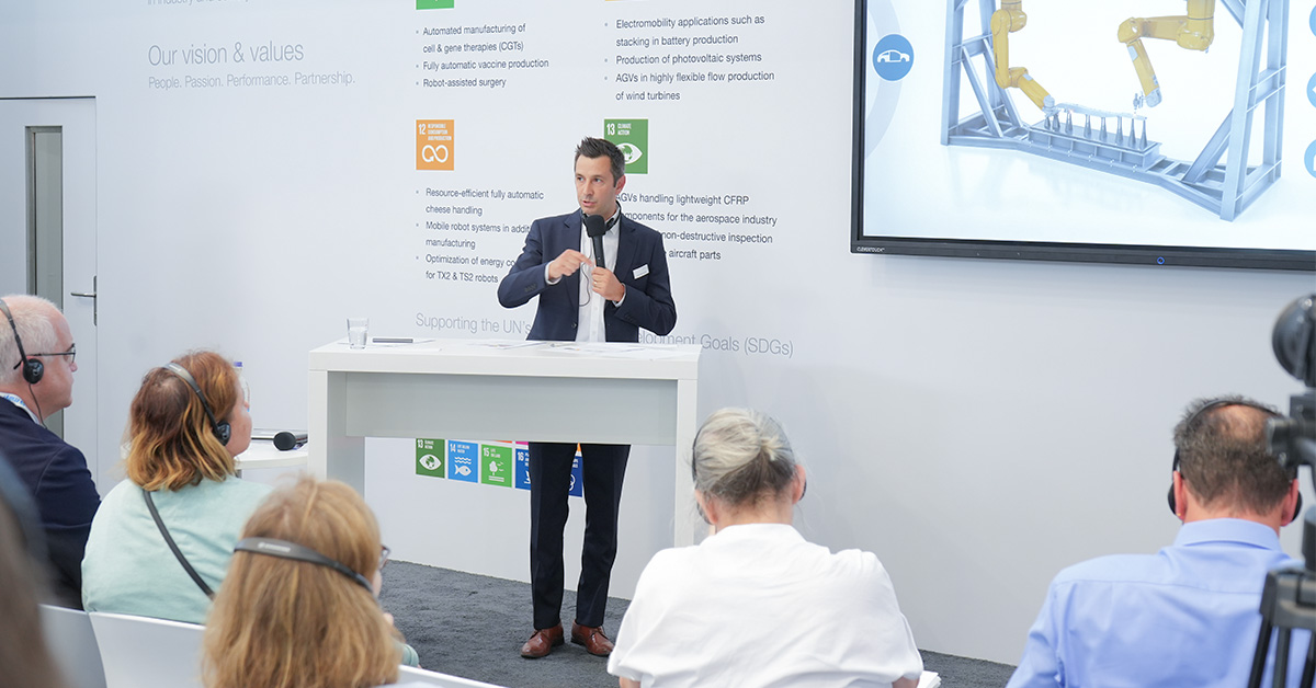 adrien brouillard at automatica press conference 2023