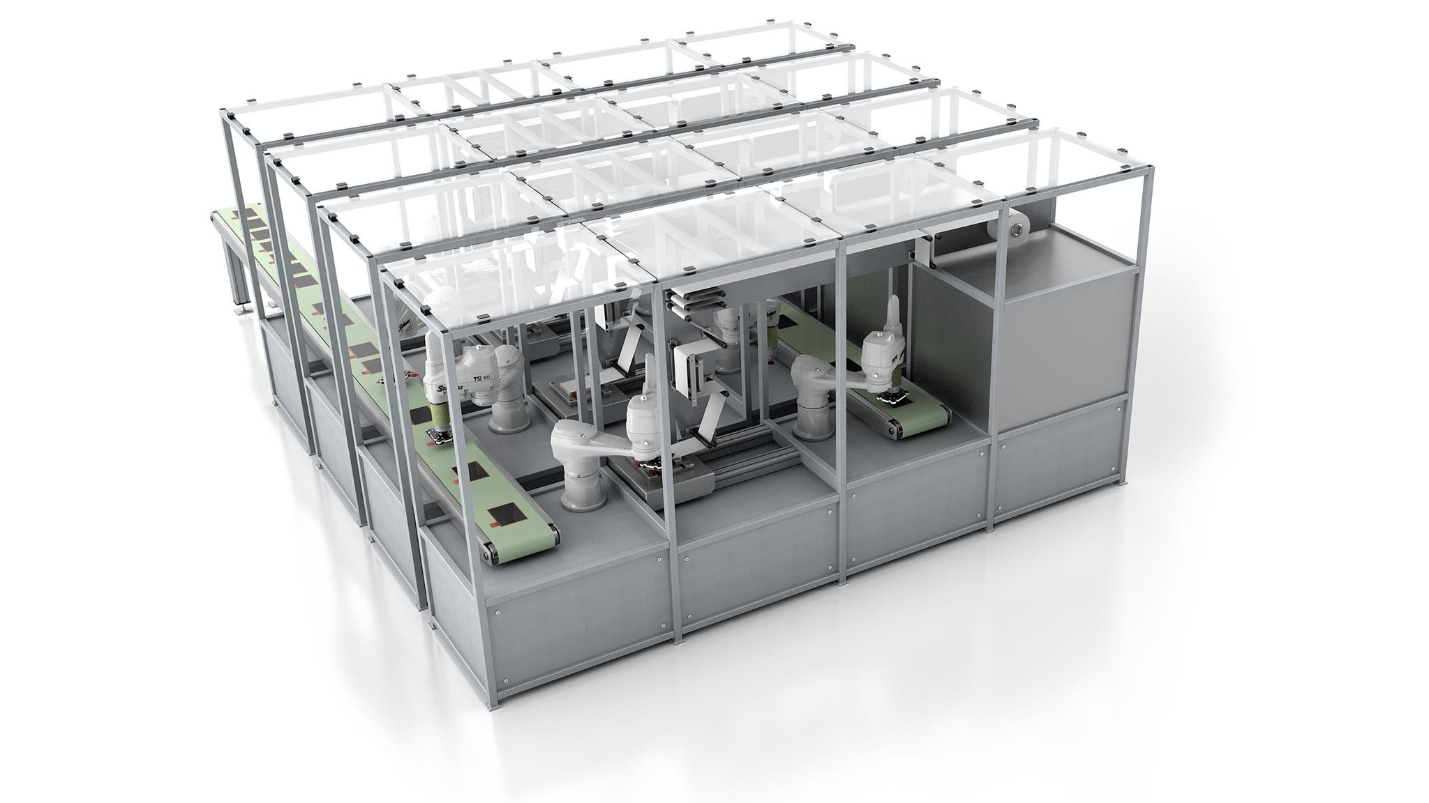 Robot battery line prismatic