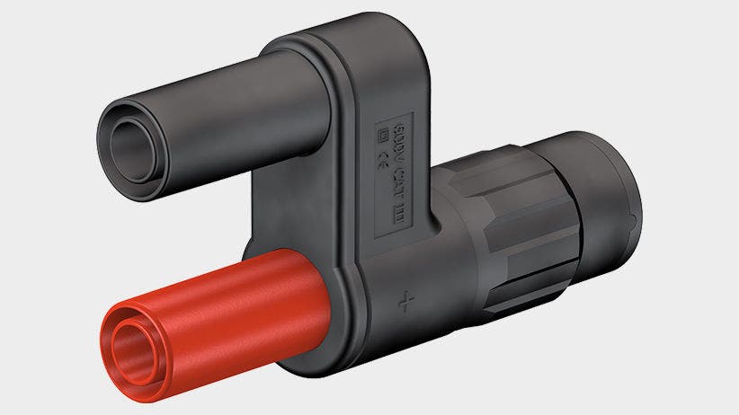 Two-pole touch-protected adapters with Ø 4 mm connectors linked to the BNC system.