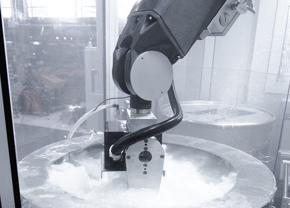 Robotics solutions for metal industry - washing/cleaning parts