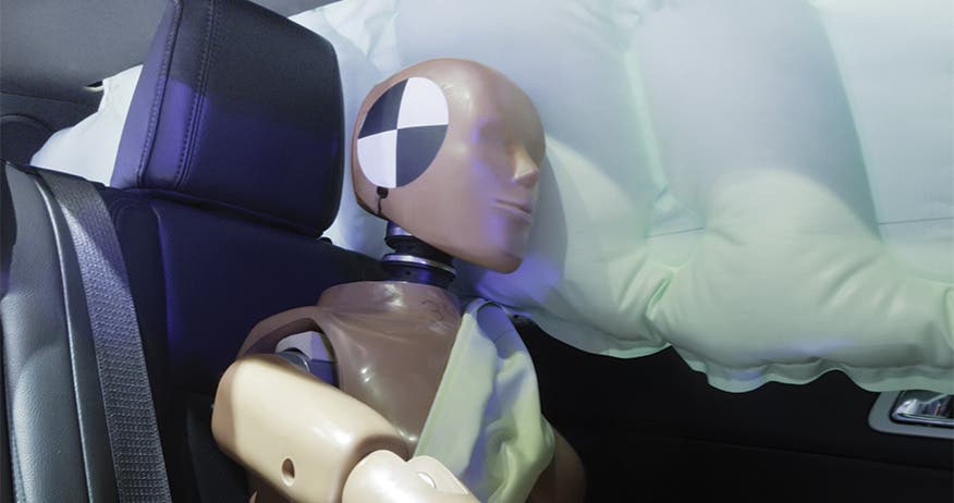 Airbag with dummy