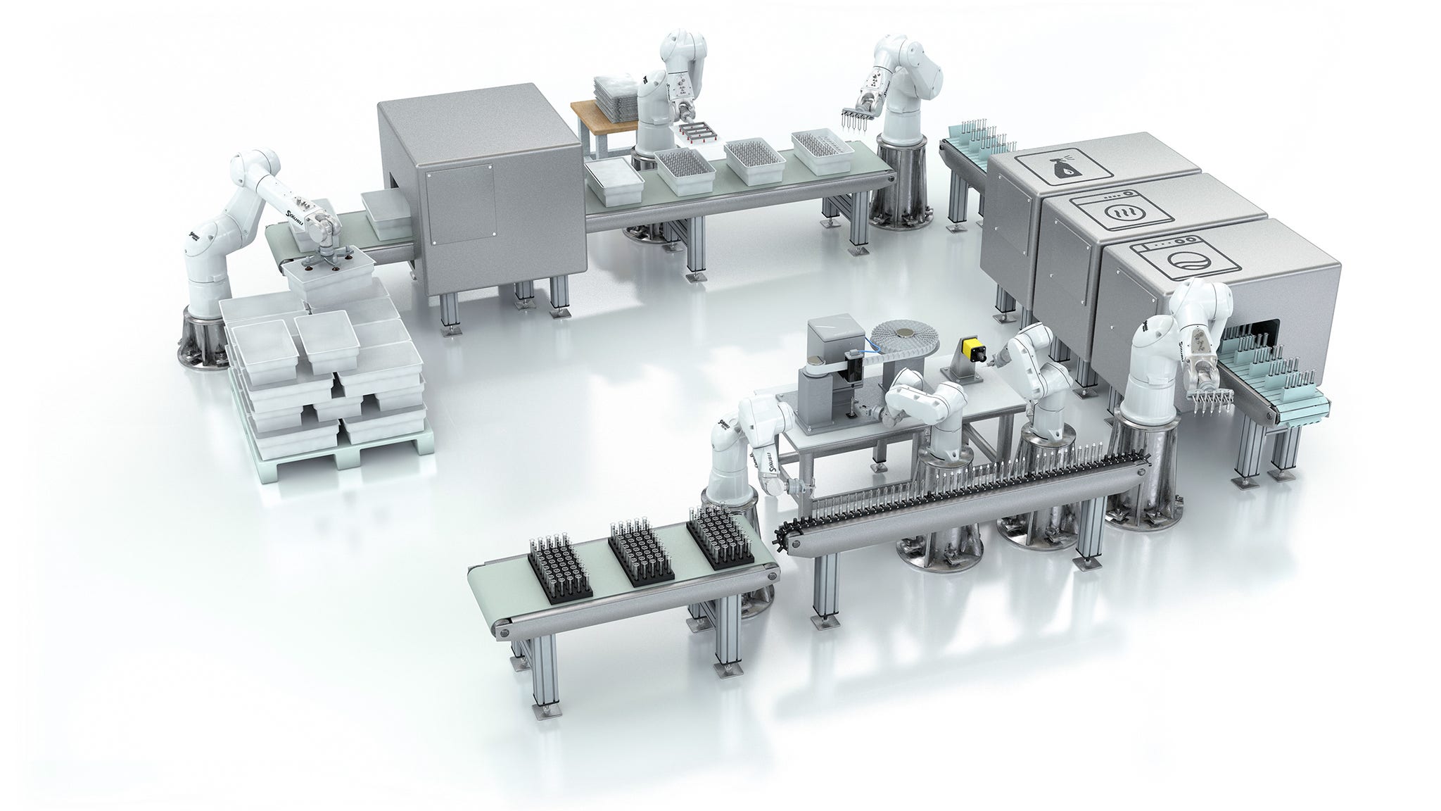 3D line pack material, downstream production