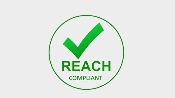 Teaser image with logo for the download center about REACH certification