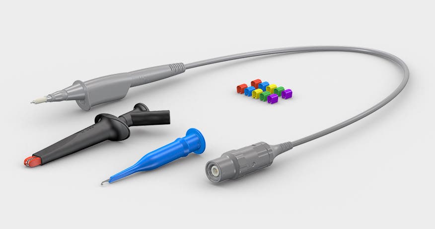 Product image with test leads for high-requency measurements