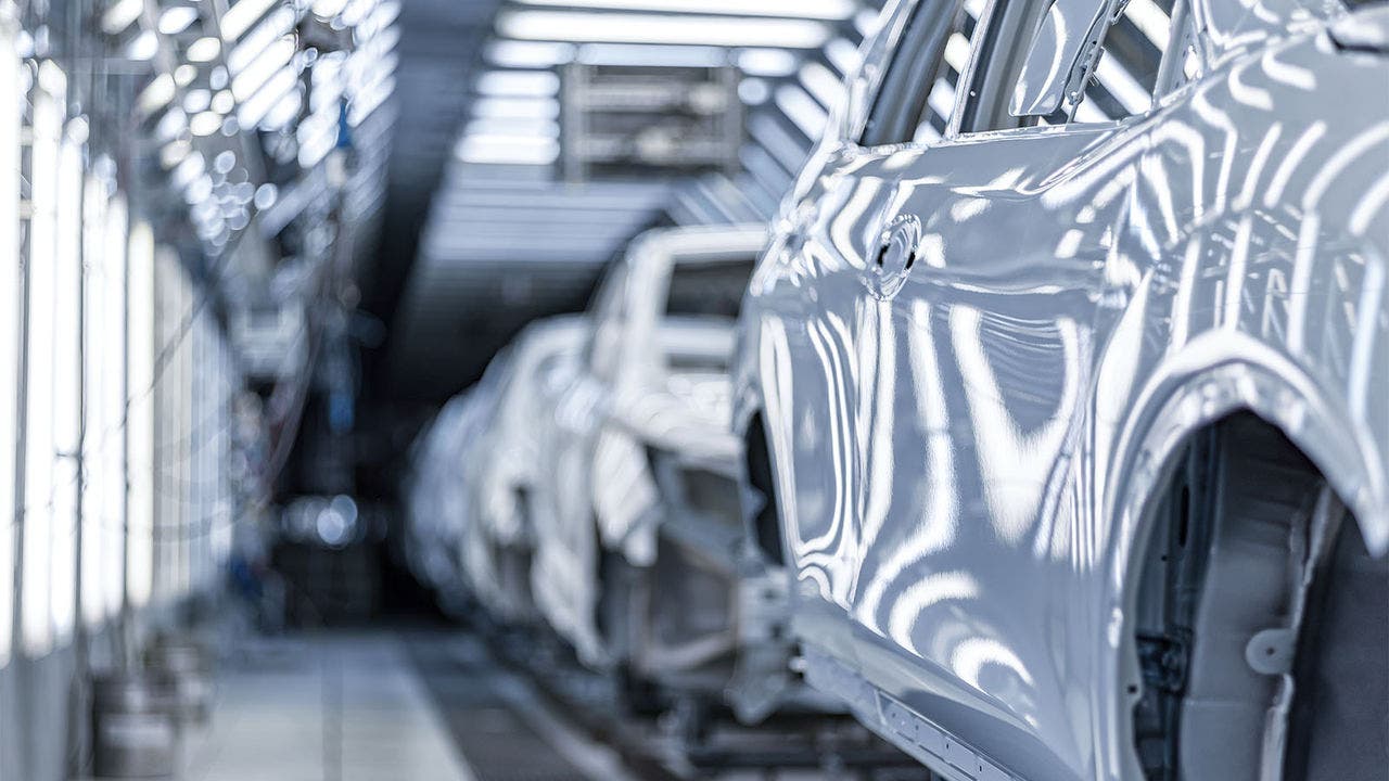Production line of automobile plant, painting shop; Shutterstock ID 1257580219; purchase_order: Braun, Corina