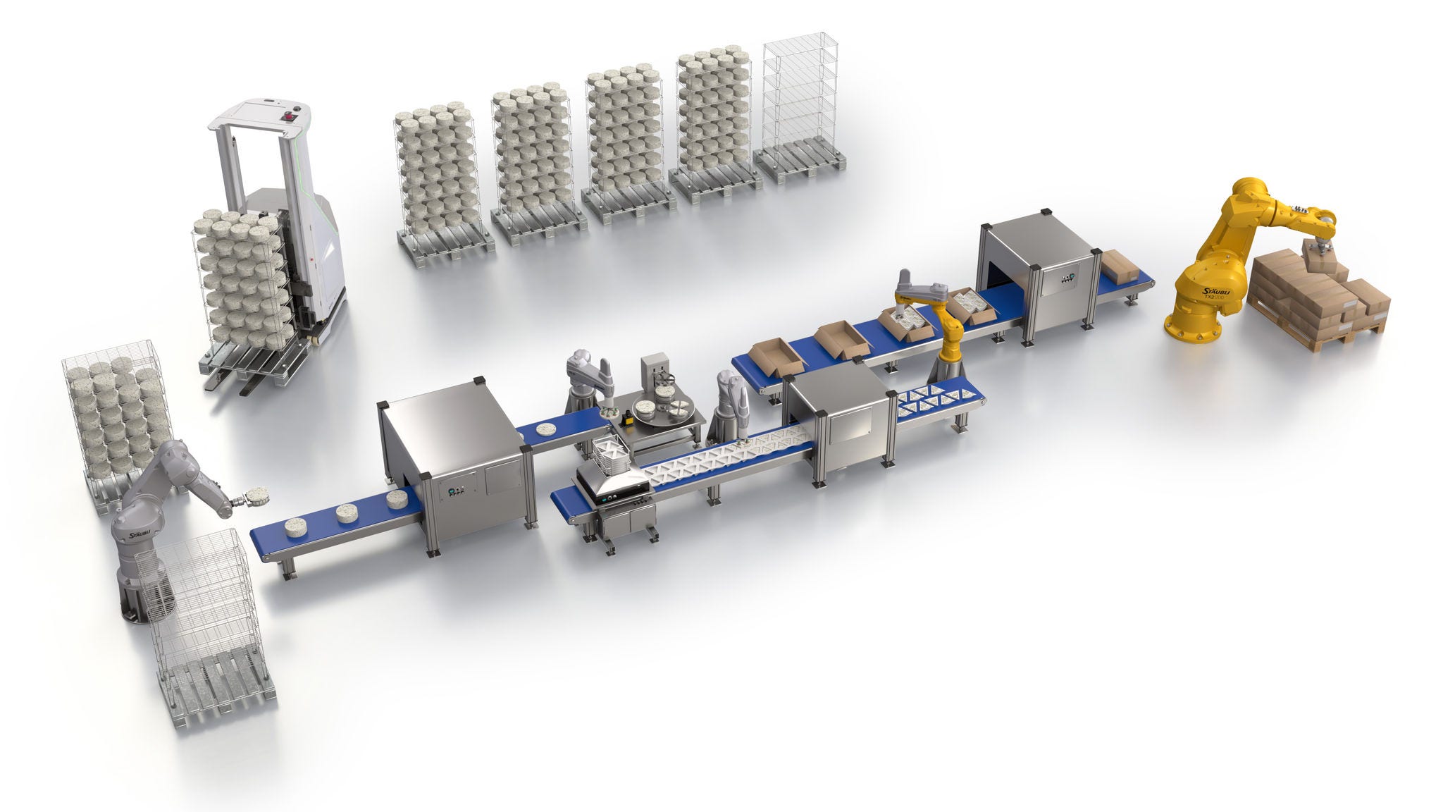 Soft Cheese Production Line Cut and Pack