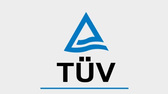Teaser image with logo for the download center about TÜV certification