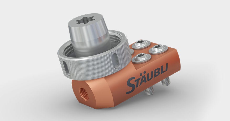 Connector for the secondary circuit of resistance welding devices 