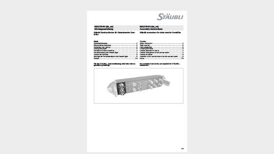 Teaser image with assembly instructions MA213-04 dedicated to data transfer Connectors for CombiTac