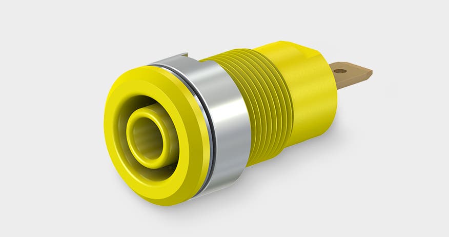 Product image with Panel-mount Socket SLB4-F, insulated and rigid