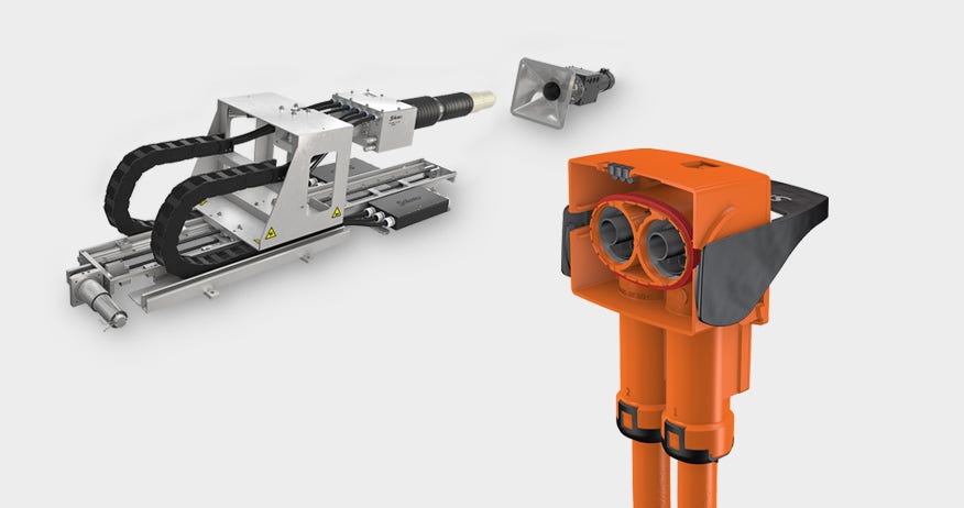 Teaser image with e-Mobility connector PerforMore, dedicated to multi-pole connectors