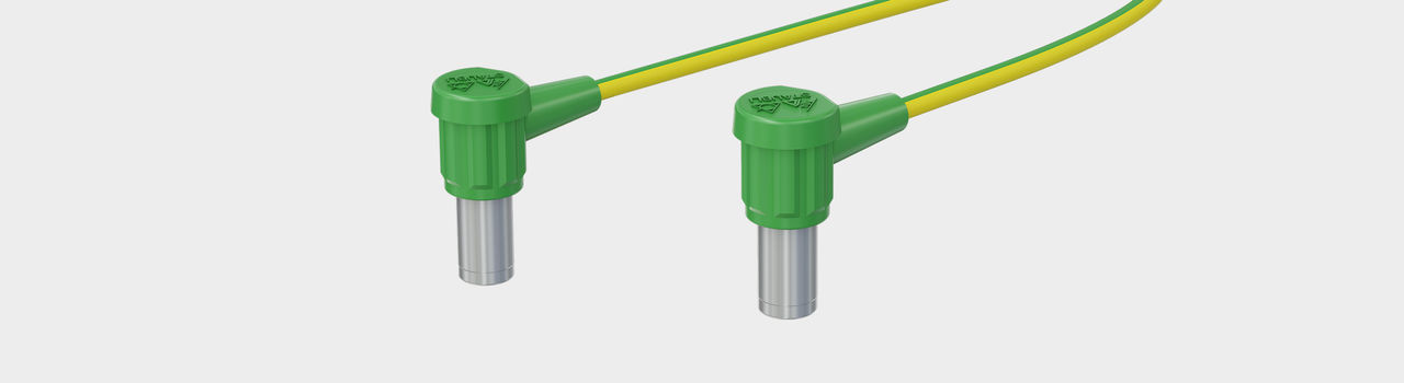 Header image with right-angled POAG-KBT6-EC socket, for self-assembly of connecting leads for potential equalization.