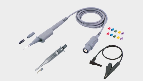 Teaser image with SET Isoprobe III – 10:1 – 2,5, test probe set, consisting of safety highfrequency test probe Isoprobe III - 10:1 - 2,5 and accessories.