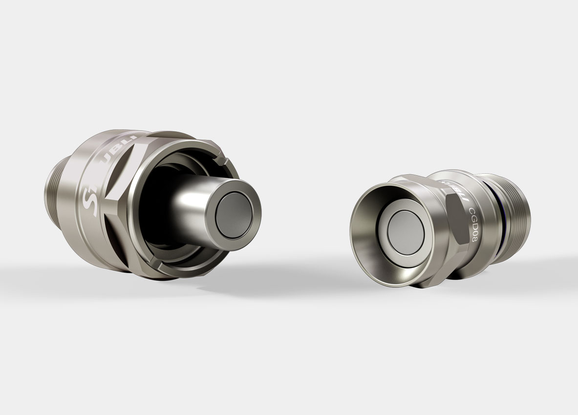 Blind mate thermal management quick couplings CGD Stäubli