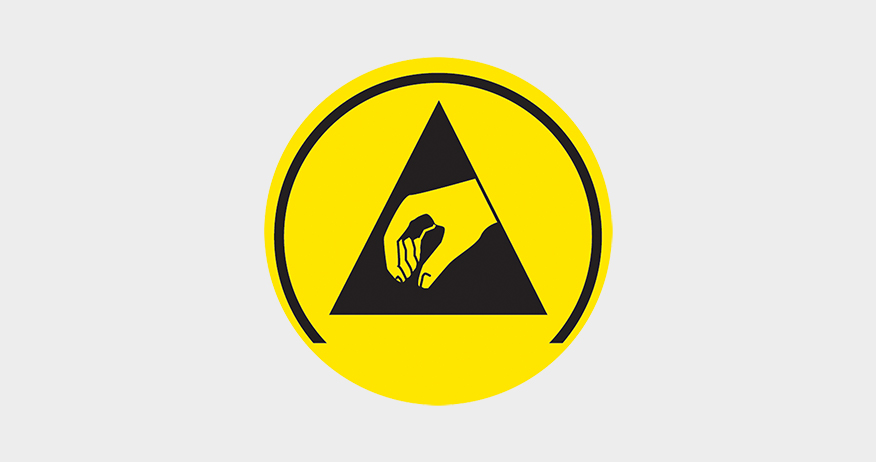 Image for ESD product, ElectroStatic Discharge symbol