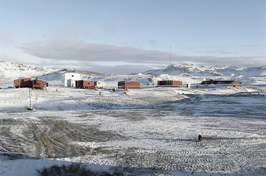 Detail image with Artigas Base, Antarctic