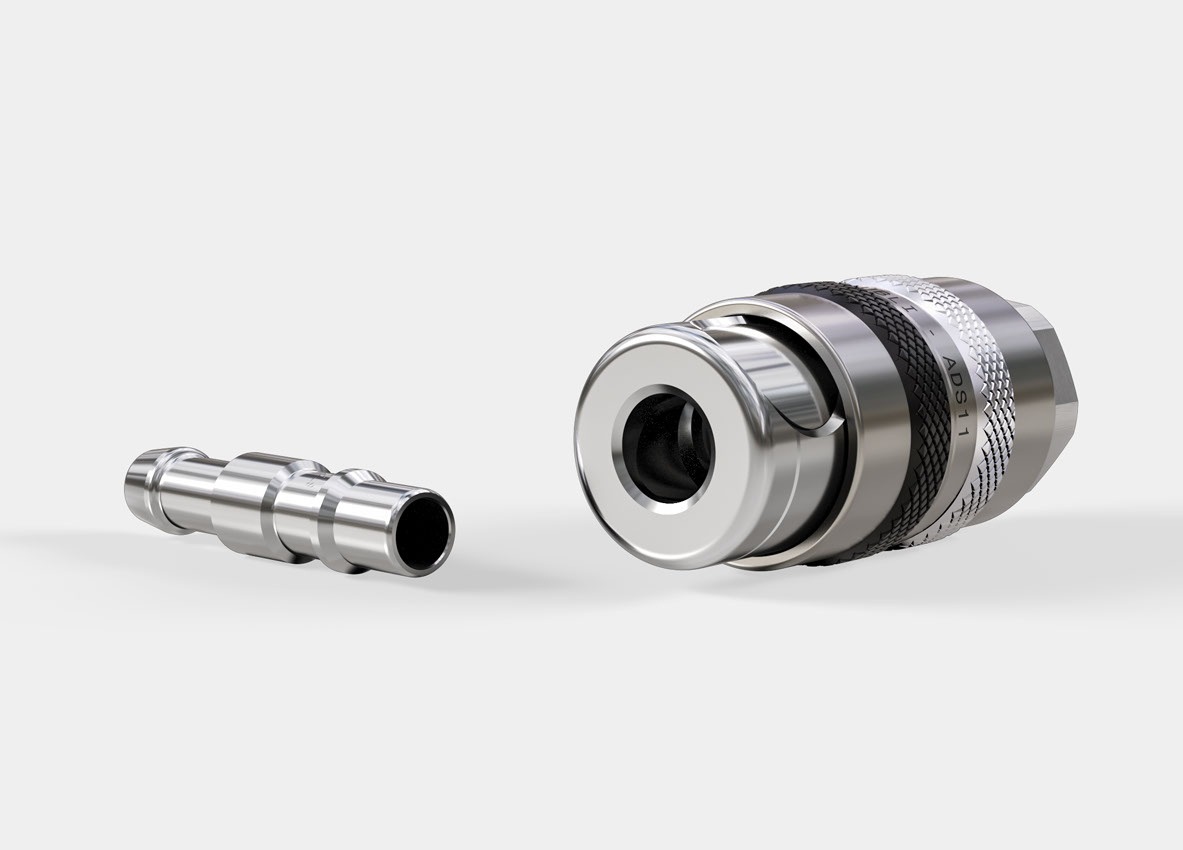 High flow compressed air quick couplings ADS for nuclear Stäubli